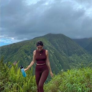 Fabletics Dark Brown Tank Top